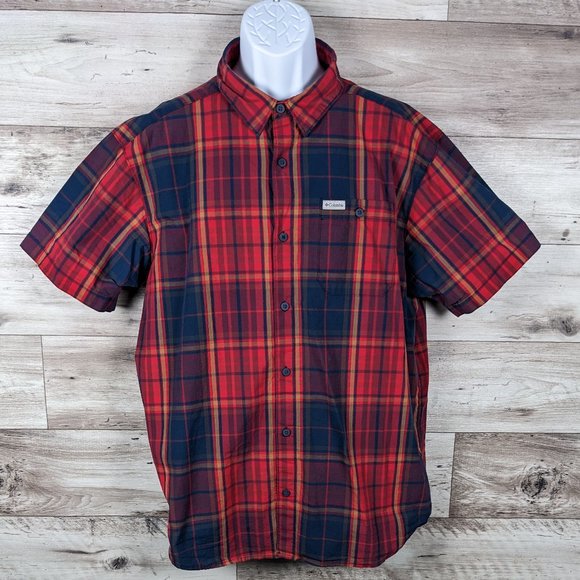 Columbia* Men's Short Sleeve Button Down Curved Hem Chest Pocket Shirt~ Size‎ XL - Picture 4 of 15